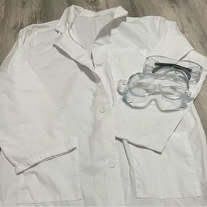 lab coat & goggles